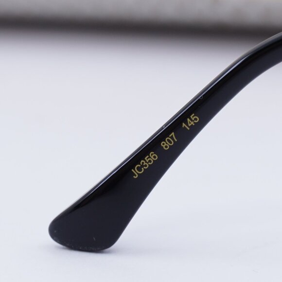 Jimmy Choo JC356 0807 00 Square 54mm Eyeglasses - Black/Gold - Picture 9 of 11